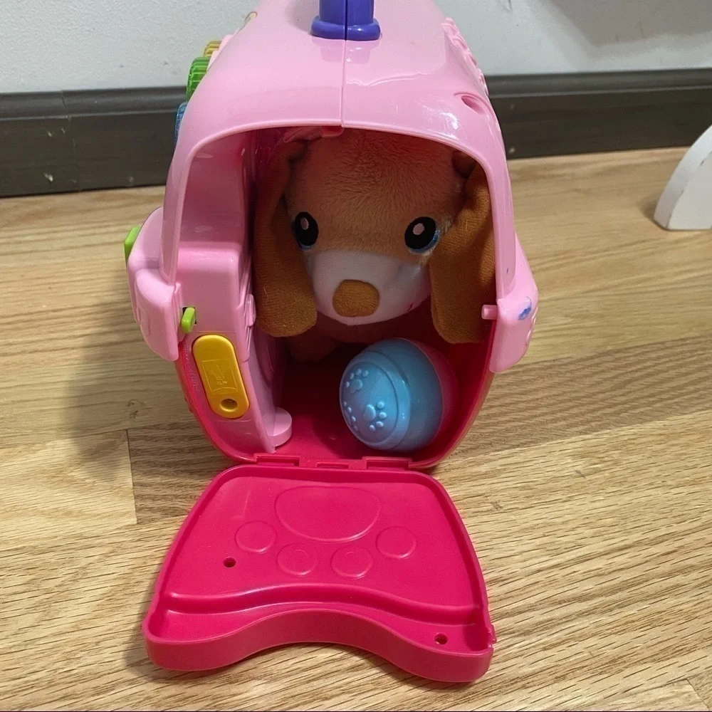 V-tech Care for Me Learning Puppy Kids Toy Pink Stuffed Animal Sing Music